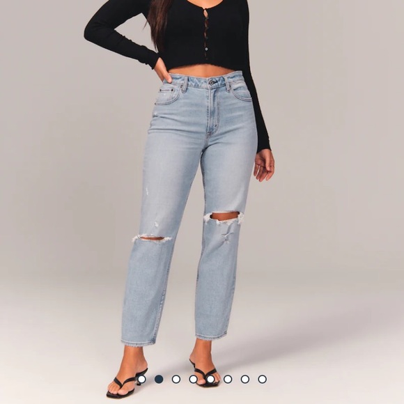 Abercrombie & Fitch Jeans Curve Love High Rise Mom Jeans Long